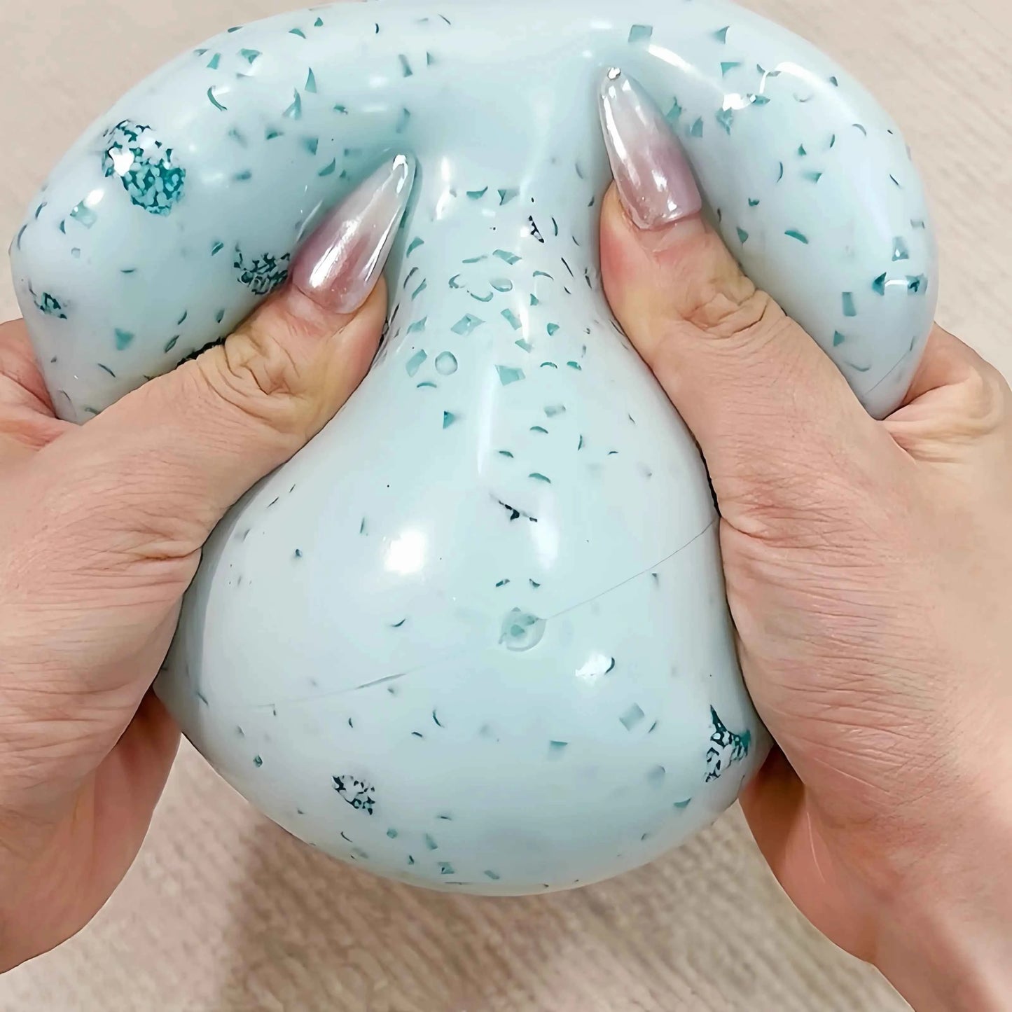 [CHIBOKI]Squeeze with both hands! Building block toy hard - candy "Jumbo" handmade stress relief ball