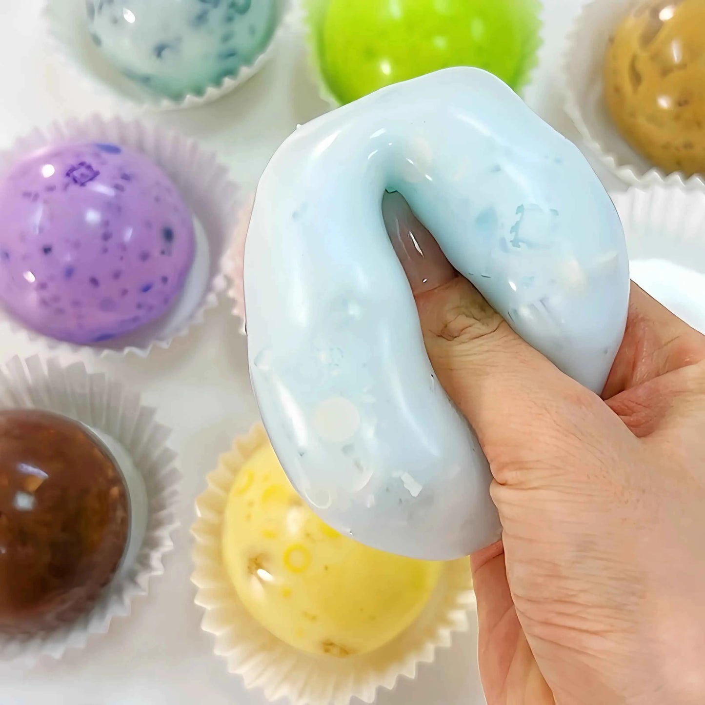 [CHIBOKI] Cream Cheese & Jumbo Candy Block Handmade Stress Relief Ball