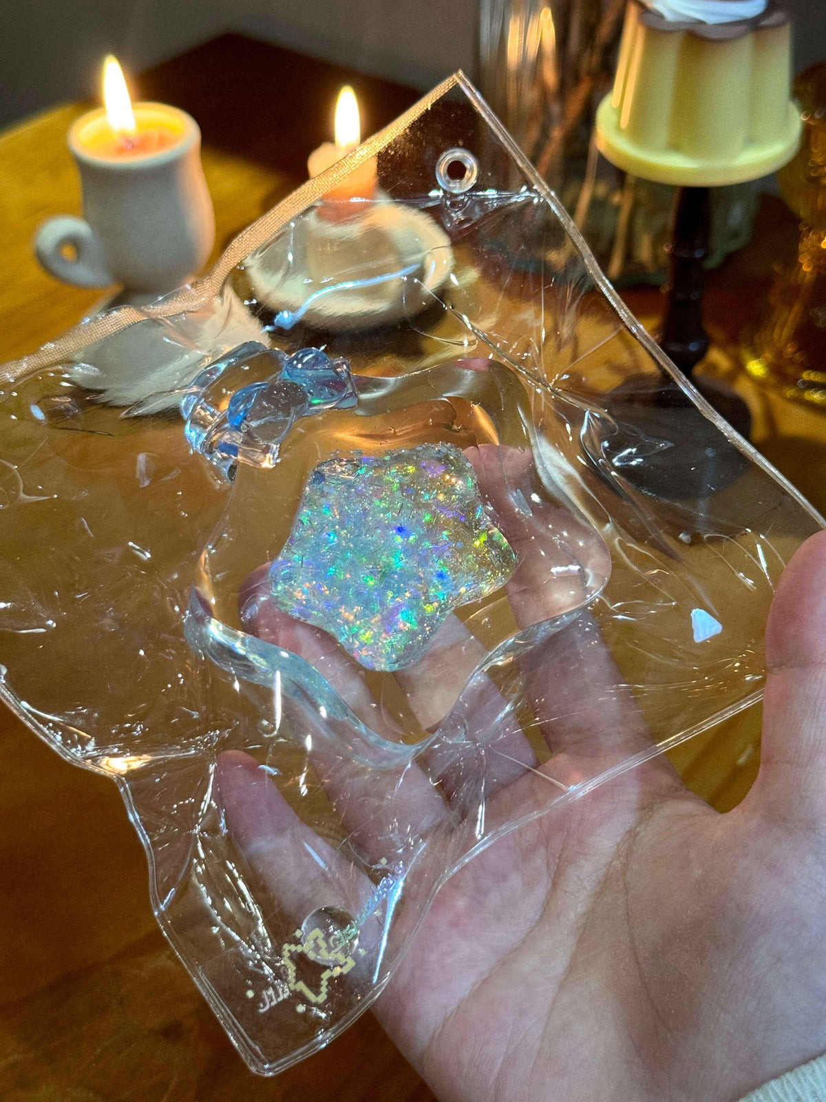 Liquid Sand Star Bottle Squishy: Handcrafted Stress Relief
