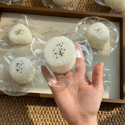 Handmade Cute Rice & Seal Mochi Squishy Toy - Soft ASMR Stress Relief