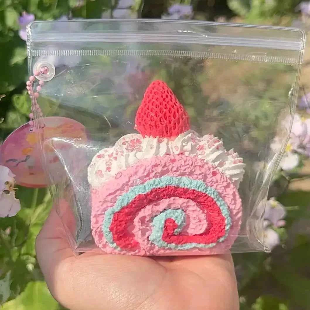 Cute Swiss Roll & Cake Silicone Squishy Toys