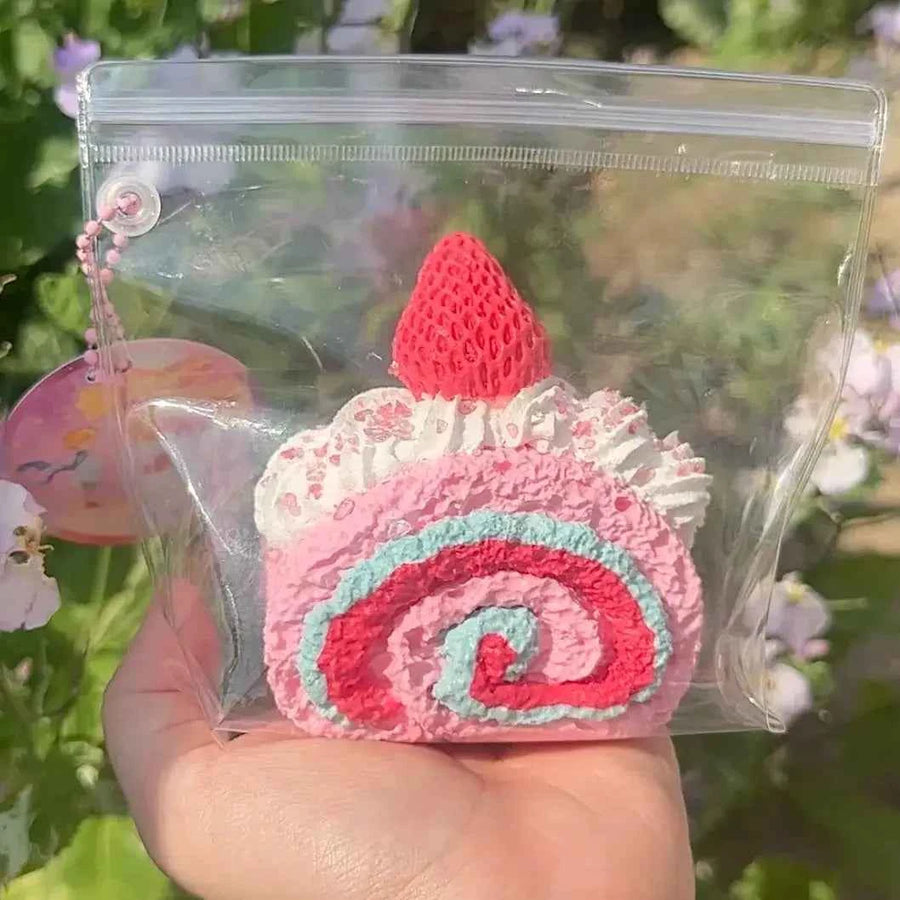 Cute Swiss Roll & Cake Silicone Squishy Toys