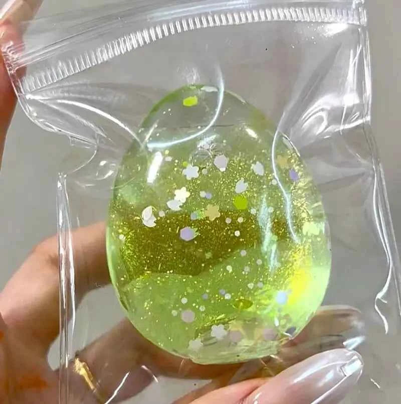 Quicksand Egg Squishy – Handmade Spring Blossom Layered Toy
