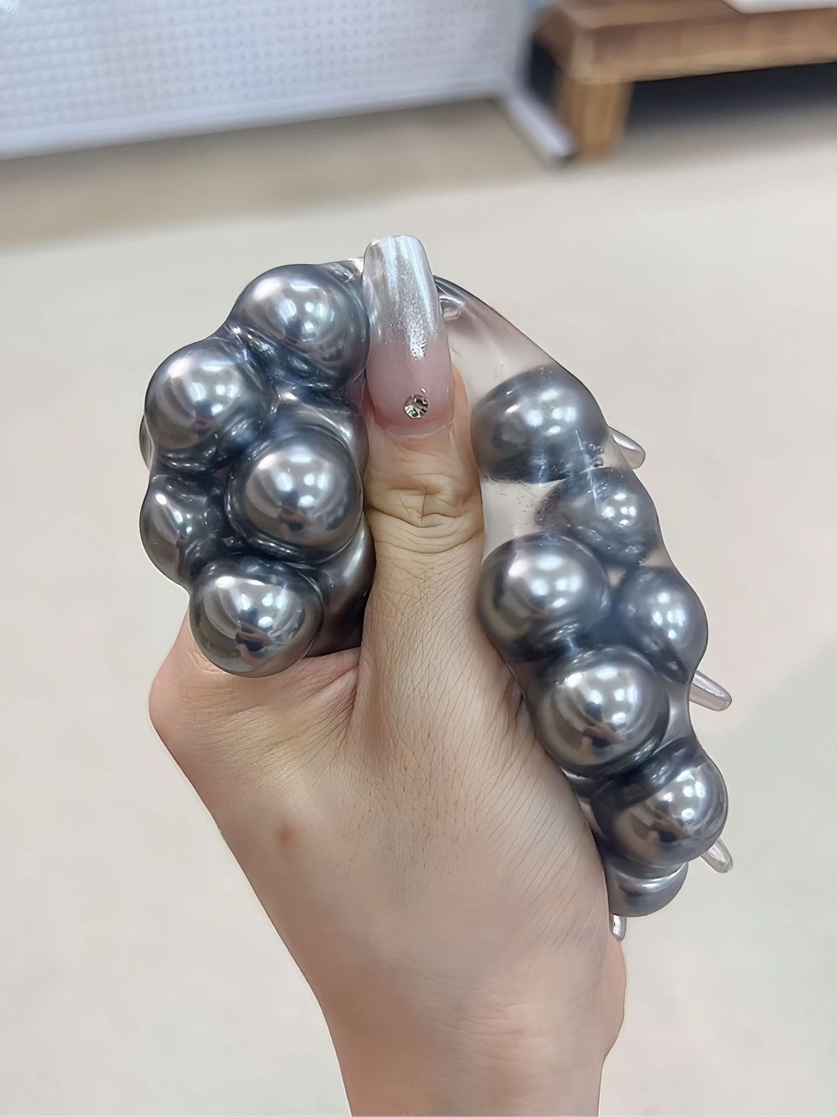 Handmade Steel Balls Pearl Squishy Ball - Durable Stress Relief Toy