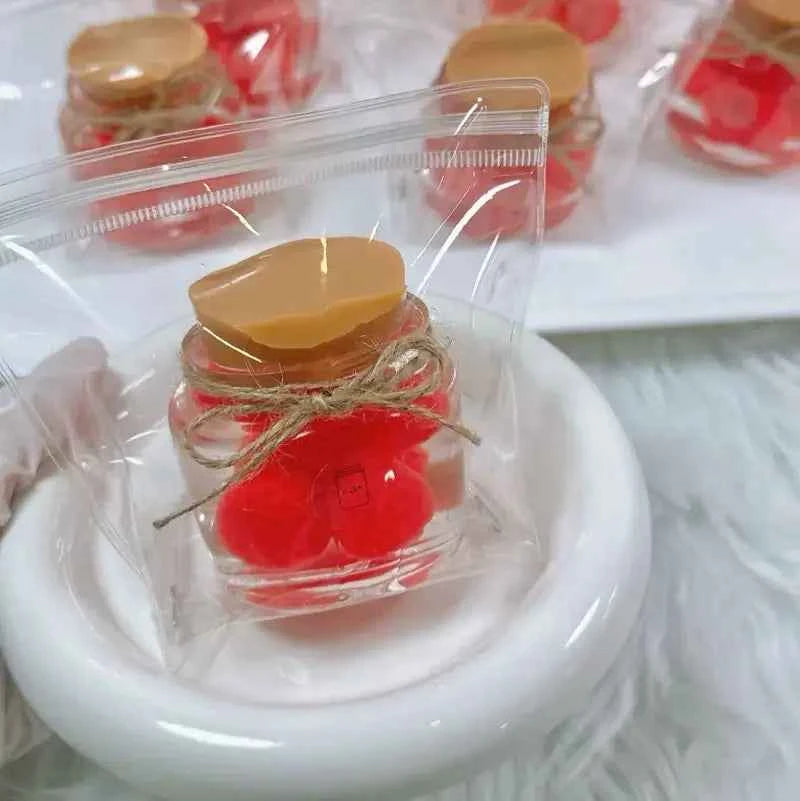 Handmade Silicone Food Squishy - Fruit Jars & Boba Tea Collection