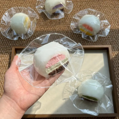 Handmade Snow Skin Mochi Squishy Toy | Realistic Food Stress Relief Fidget