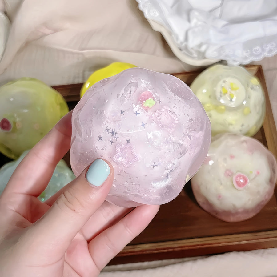 Coconut Fruit Crunchy Shell Squishy – Strawberry Milk Coconut