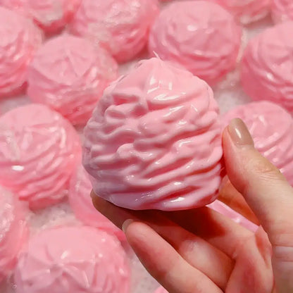 Handmade Cream Puff Squishy - Crispy Butter Texture Stress Toy