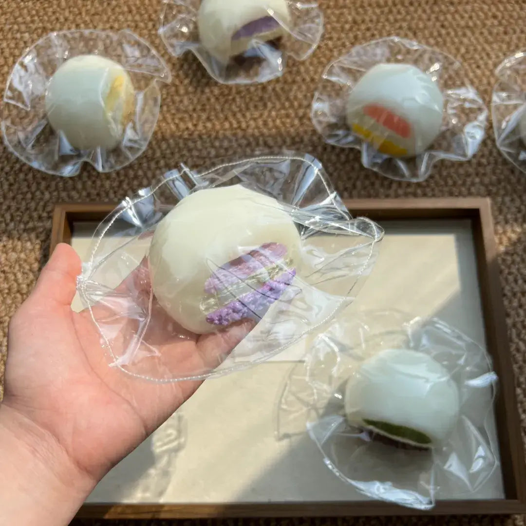 Handmade Snow Skin Mochi Squishy Toy | Realistic Food Stress Relief Fidget