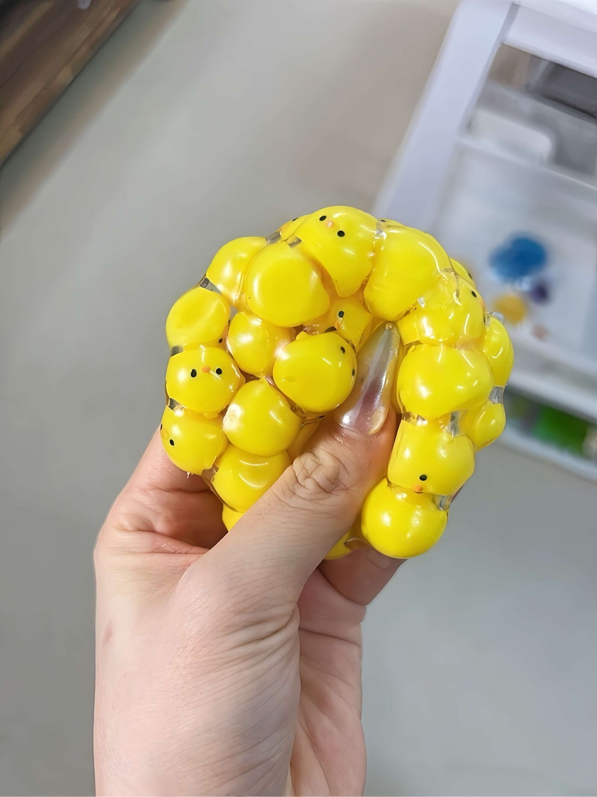 Tiny Yellow Chicks Squishy Ball - Handmade Ultra-Soft Stress Relief Toy