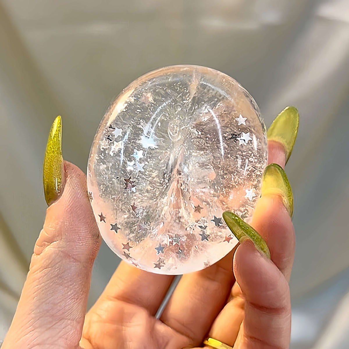 Ultra-soft transparent star-patterned malleable creamy mini handmade stress relief squishy ball