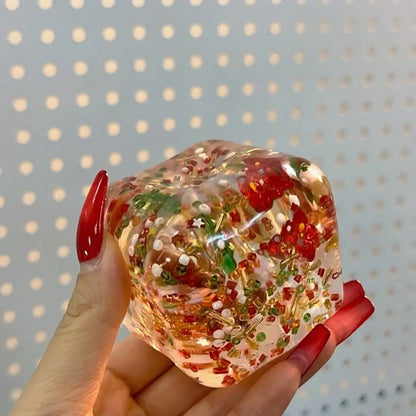 [CHIBOKI] Handmade Cube Crystal Jelly Squishy | Moldable Ultra-Soft Toy
