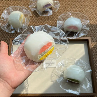 Handmade Snow Skin Mochi Squishy Toy | Realistic Food Stress Relief Fidget