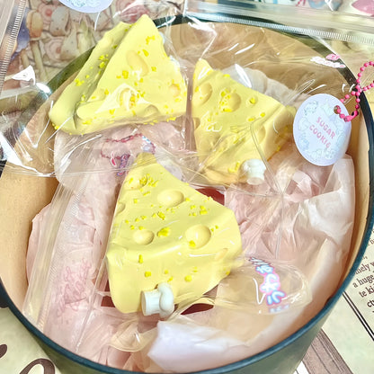 Chiboki Soft Cheese Block Squishy Stress Relief Toy (Milky Yellow)