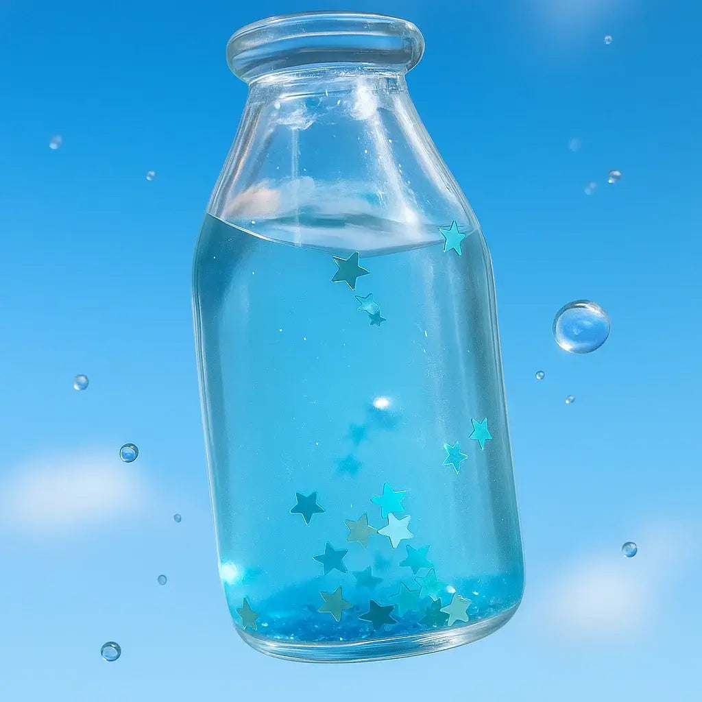 [CHIBOKI]Clear Bottle Squishy Ball – Handmade Stress Relief Desk Toy | Soda Bottle Series