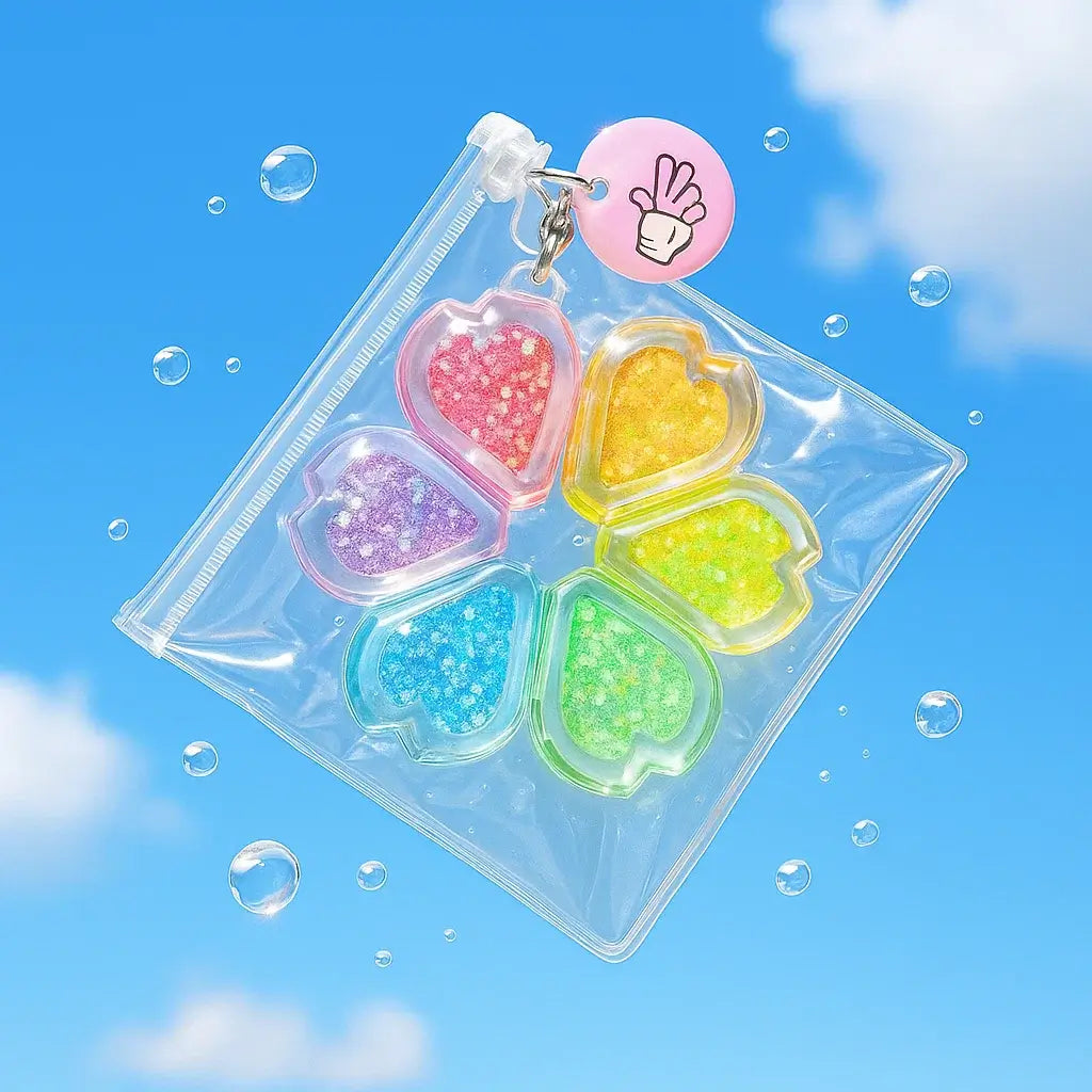 Holographic Crystal Heart Squishy: Handcrafted Stress Relief