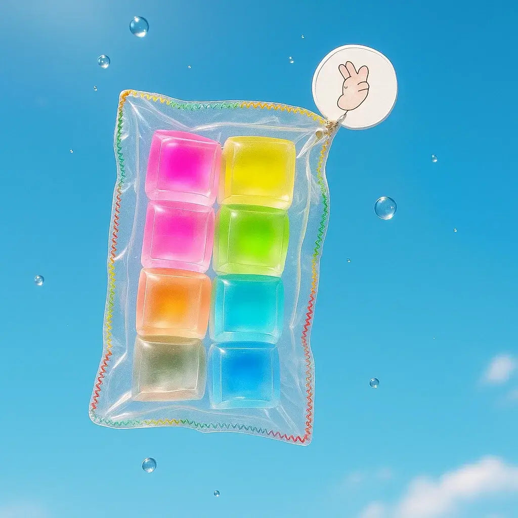 Dreamy Ice Cube Squishy: Multicolor Silicone Stress Relief#05