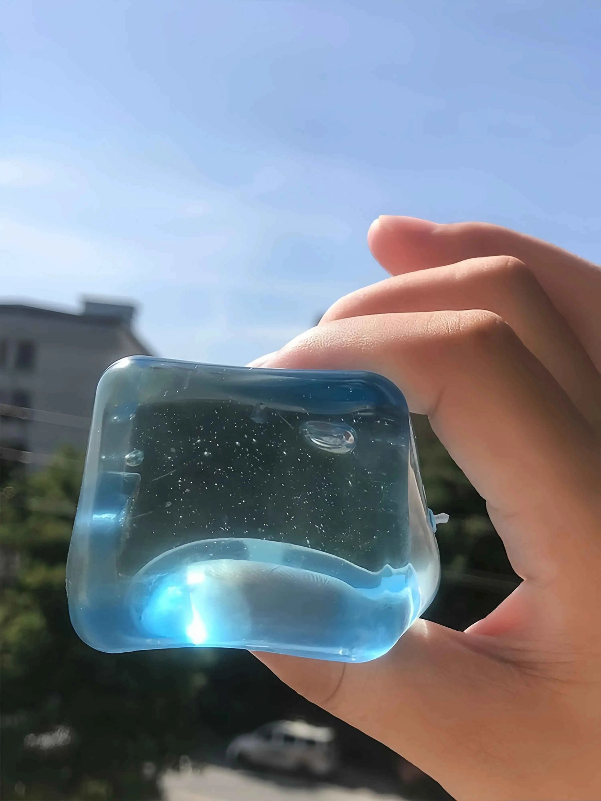 [CHIBOKI]Blue Transparent Crystal Ice Cube Squishy