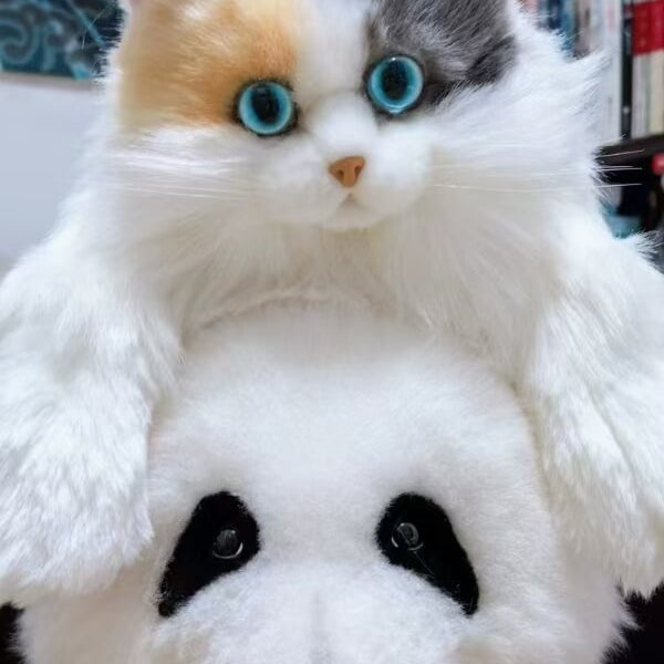 Handcrafted Realistic Cat Shaped Backpack - Cute Cat plush Backpack Toy - lovesquishy