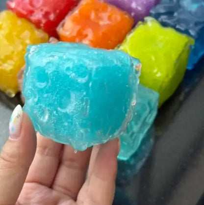 Handmade Mini Cheese Cube Squishy - Slush Filled Sensory Fidget Toy