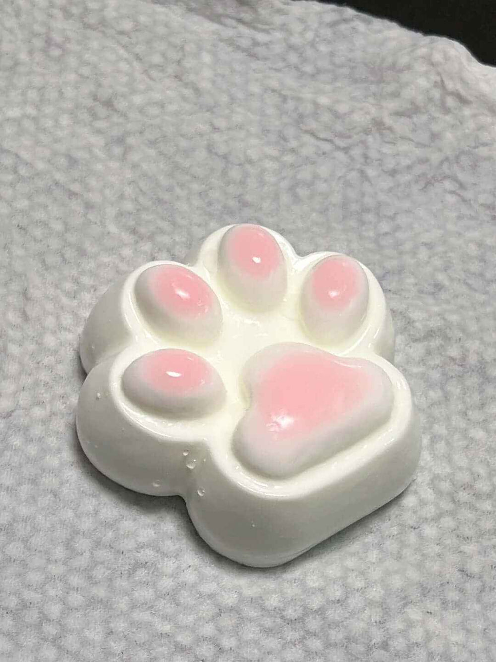 Large Pink Cat Paw Squishy: Handcrafted Silicone Stress Relief