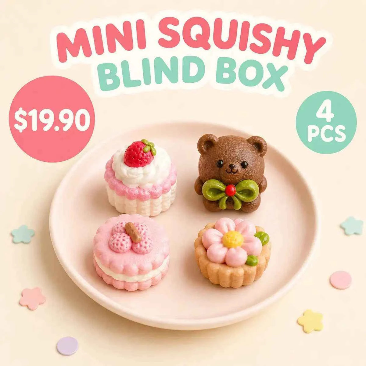 September Bonus Gift — 4 Mini Squishies