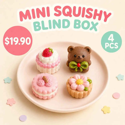 Mini Squishy Mystery Pack – Random Dessert & Animal Toys