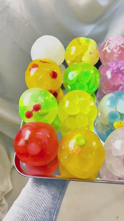 [CHIBOKI]Pearl Squishy Ball – Handmade Stress Relief Toy for All Ages | Hard Candy Texture