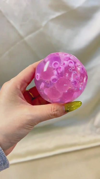 [CHIBOKI]Pearl Squishy Ball – Handmade Stress Relief Toy for All Ages | Hard Candy Texture