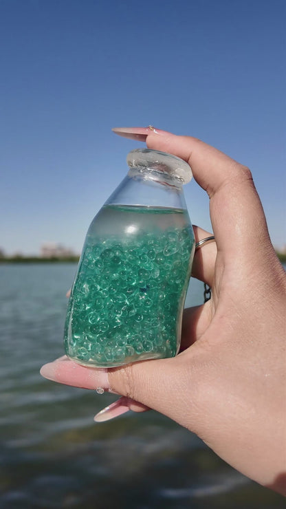 [CHIBOKI] Clear Bottle Squishy Ball – Handmade Stress Relief Desk Toy | Crystal & Soda Bottle