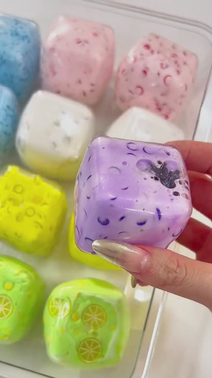 [CHIBOKI]Original Freeze-Dried Yogurt Stress Ball – Handmade Square Decompression Fidget Toy