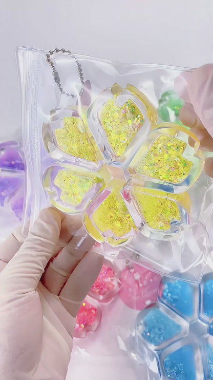Holographic Crystal Heart Squishy: Handcrafted Stress Relief