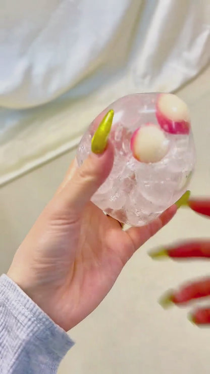 [CHIBOKI]Pearl Squishy Ball – Handmade Stress Relief Toy for All Ages | Hard Candy Texture