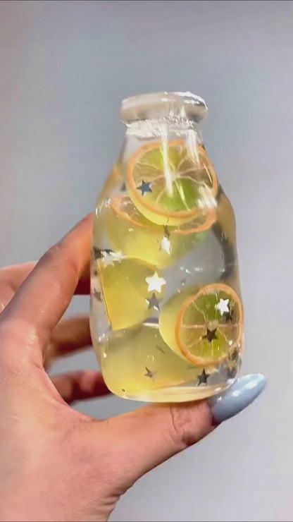 [CHIBOKI] Clear Bottle Squishy Ball – Handmade Stress Relief Desk Toy | Crystal & Soda Bottle