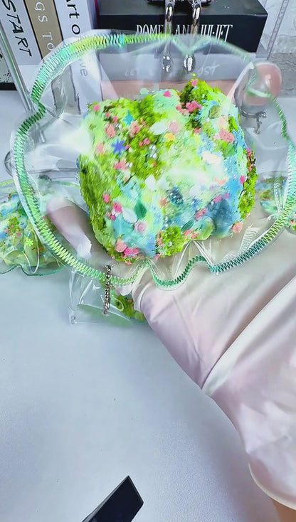 [Clear Silicone Squishy] Emerald Fantasy | Butterfly Pool