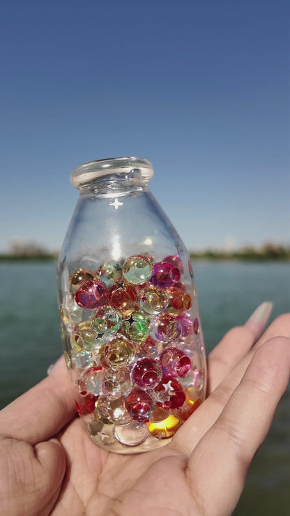 [CHIBOKI] Clear Bottle Squishy Ball – Handmade Stress Relief Desk Toy | Crystal & Soda Bottle