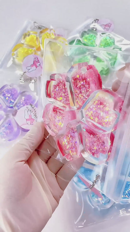 Holographic Crystal Heart Squishy: Handcrafted Stress Relief