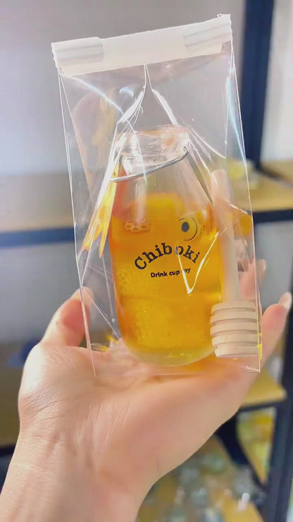 [CHIBOKI]Clear Bottle Squishy Ball – Handmade Stress Relief Desk Toy | Clear Bottle