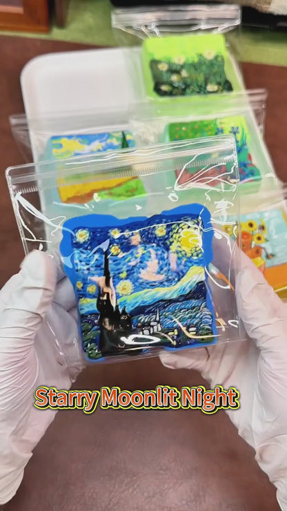 Van Gogh Mini Toast Charms – Handcrafted Clay-Style
