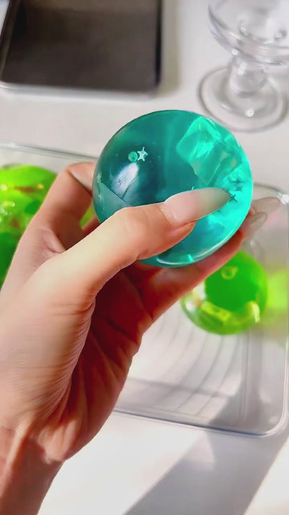 [CHIBOKI]2025 Summer Heavyweight New Arrival! Original Layered Dual - color Flowing Sand Handmade Stress Relief Ball