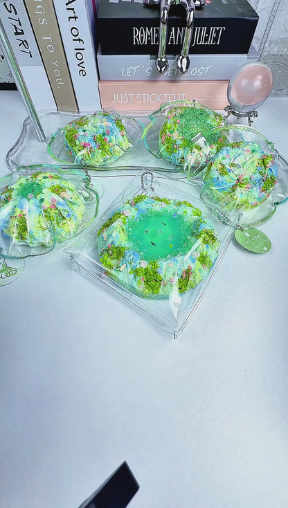 [Clear Silicone Squishy] Emerald Fantasy | Butterfly Pool