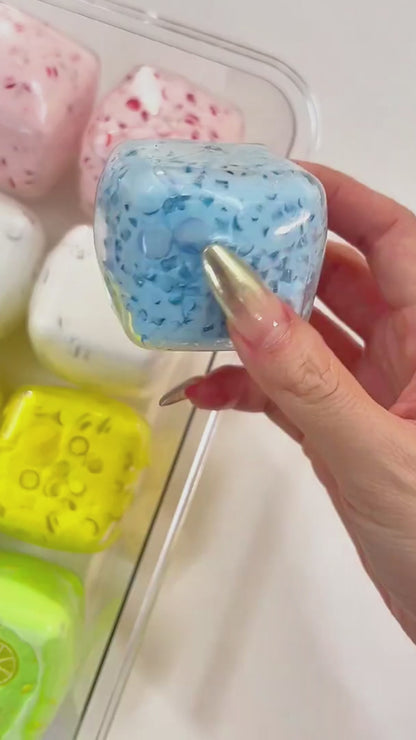[CHIBOKI]Original Freeze-Dried Yogurt Stress Ball – Handmade Square Decompression Fidget Toy